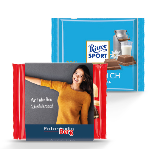 JUNG Schokolade Ritter Sport 100g mit Papierbanderole 