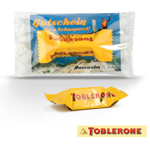JUNG Werbetraeger Toblerone Schokolade 