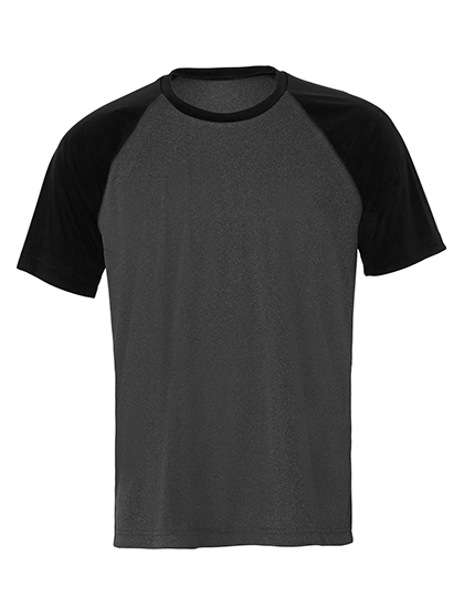 LSHOP Unisex Performance Short Sleeve Raglan Tee Dark Grey Heather