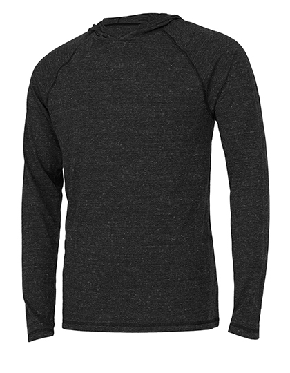 LSHOP Men«s Performance Triblend Long Sleeve Hooded Pullover Charcoal Heather Triblend,Grey Heather,Grey Heather Triblend,Navy Heather Triblend,Royal Heather Triblend