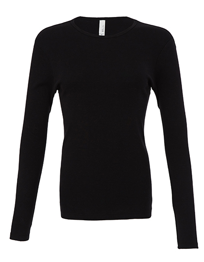 LSHOP Baby Rib Longsleeve Crew Neck T-Shirt Black,White