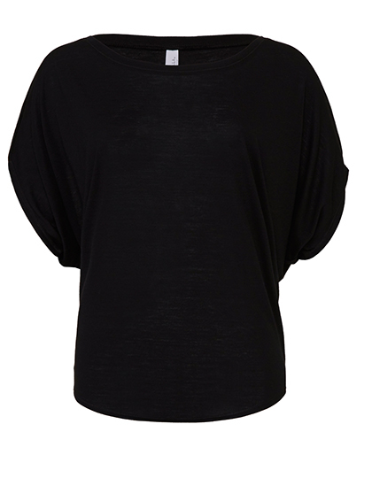 LSHOP Flowy Draped Sleeve Dolman T-Shirt Black,Dark Grey Heather,Marble Charcoal (Heather),Marble White (Heather),Pebble Brown,White