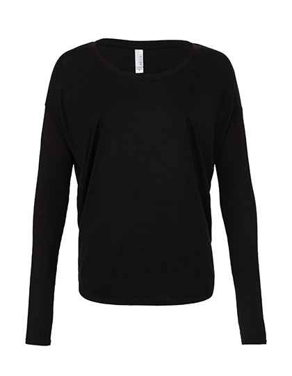 LSHOP Flowy Long Sleeve T-Shirt Black,Dark Grey Heather,White