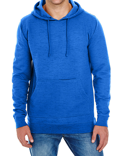 LSHOP Injected Slub Yarn Dyed Fleece Hoodie Blue Melange,Heather Charcoal,Heather Grey