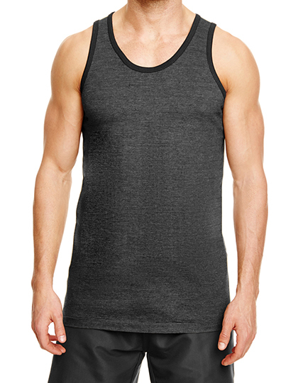 LSHOP Heathered Tank Top Heather Charcoal,Heather Green,Heather Navy,Heather Red