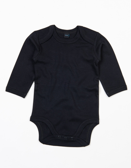 LSHOP Baby Organic Long Sleeve Bodysuit Black,Fuchsia,Nautical Navy,Organic Natural,White