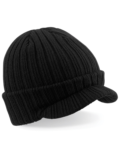 LSHOP Peaked Beanie Black