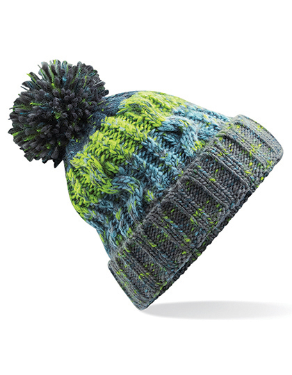 LSHOP Corkscrew Pom Pom Beanie Electric Grey,Milkshake Mix,Retro Blues,Winter Berries