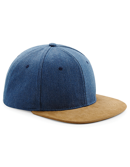 LSHOP Suede Peak Snapback Denim Blue,Vintage Black