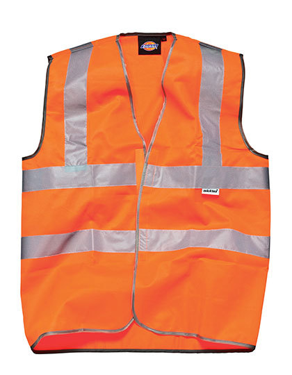 LSHOP Sicherheitsweste mit Klettverschluss High Visibility Orange