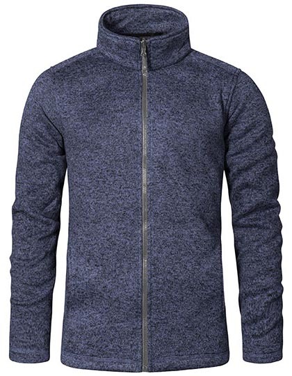 LSHOP Mens Knit Fleece Jacket C+ Heather Blue,Heather Grey,Heather Red