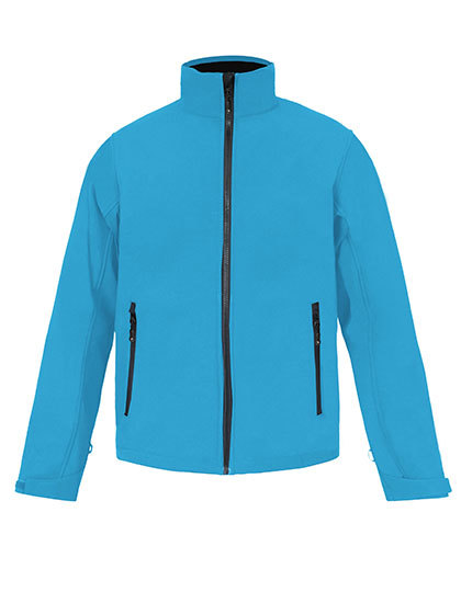 LSHOP Mens Softshell Jacket C+ Aqua,Black,Fire Red,Navy,Steel Grey (Solid)