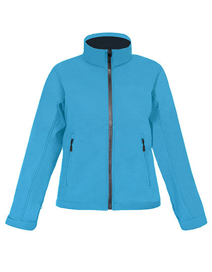 LSHOP Womens Softshell Jacket C+ Aqua,Black,Fire Red,Navy,Steel Grey (Solid)