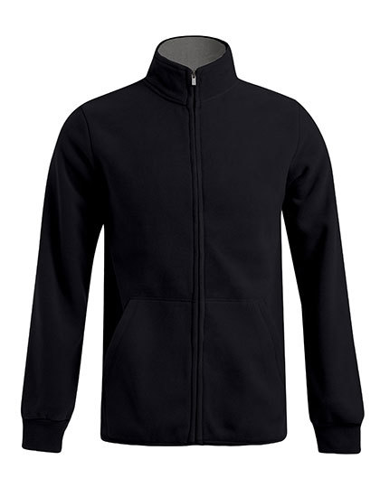 LSHOP Men«s Double Fleece Jacket Black,Graphite (Solid),Light Grey (Solid),Navy,Red