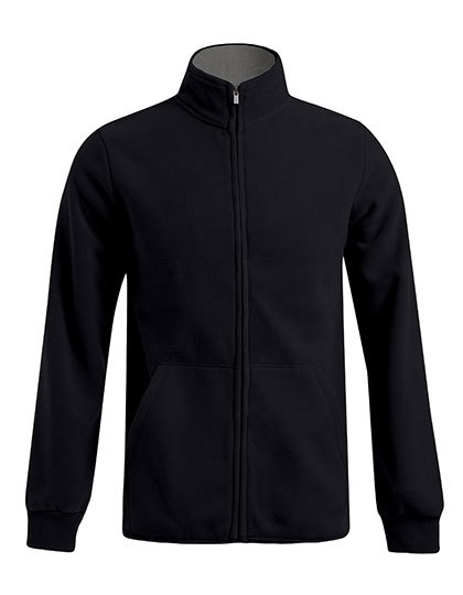LSHOP Men«s Double Fleece Jacket Black,Graphite (Solid),Light Grey (Solid),Navy,Red