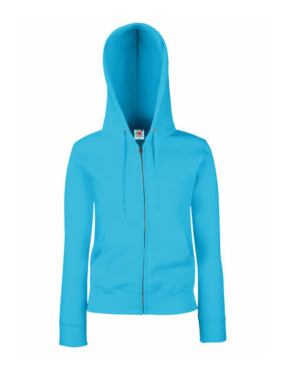LSHOP Premium Hooded Sweat Jacket Lady-Fit Azure Blue,Black,Deep Navy,Fuchsia,Heather Grey,Red,White