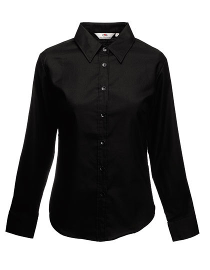 LSHOP Long Sleeve Oxford Shirt Lady-Fit Black,Navy,Oxford Blue,Oxford Grey,White