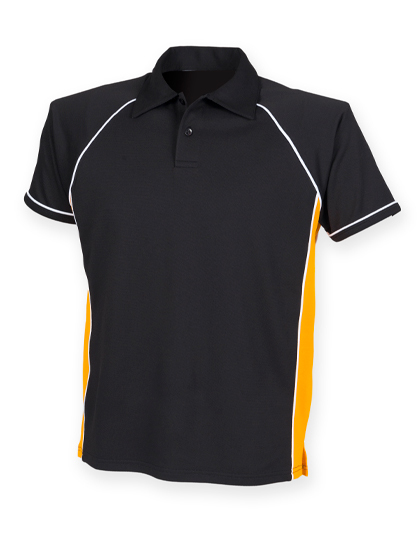 LSHOP Piped Performance Polo Black,Gunmetal Grey,Maroon,Navy,Purple,Red,Royal,White