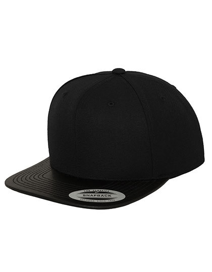 LSHOP Leather Snapback Black