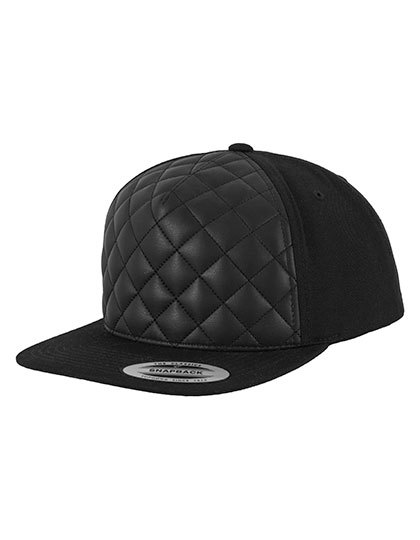 LSHOP Diamond Quilted Snapback Black