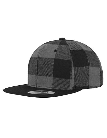 LSHOP Checked Flanell Snapback Black