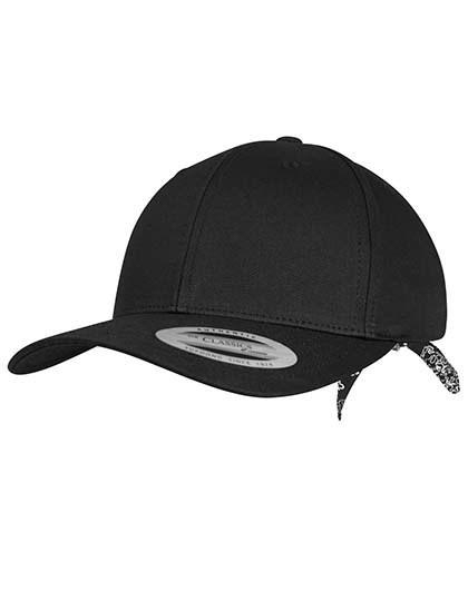 LSHOP Curved Bandana Tie Snapback Black,White