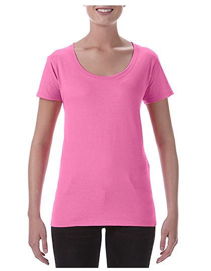 LSHOP Softstyle¨ Ladies« Deep Scoop T-Shirt Azalea,Black,Dark Heather,Graphite Heather,Heather Aubergine,Heather Irish Green,Heather Navy,Heather Purple,Heather Radiant Orchid,Heather Royal,Navy,Red,Royal,Sport Grey (Heather),White