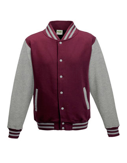 LSHOP Kids Varsity Jacket Burgundy,Fire Red,Heather Grey,Hot Pink,Jet Black,Kelly Green,Oxford Navy,Purple,Royal Blue,Sapphire Blue