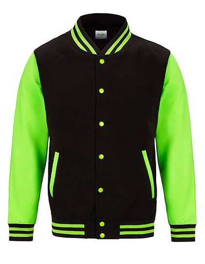 LSHOP Electric Varsity Jacket Jet Black