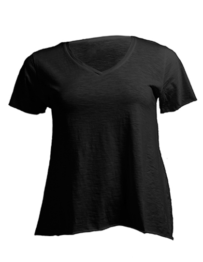 LSHOP Curves Slub T-Shirt Lady Black,White