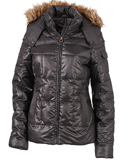 LSHOP Ladies Padded Winter Jacket Black,Dark-Red,Granite,Navy,Racing-Green