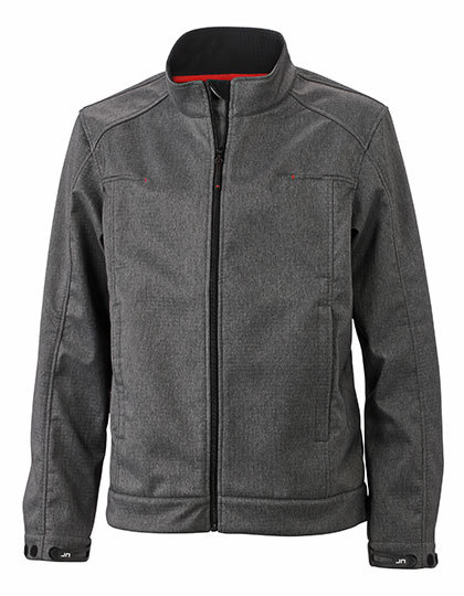 LSHOP Men`s Softshell Jacket Dark-Melange,Light Melange