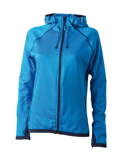 LSHOP Ladies« Hooded Fleece Aqua,Carbon,Dark Orange,Yellow