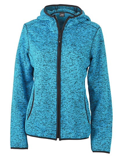 LSHOP Ladies« Knitted Fleece Hoody Blue Melange,Dark-Melange,Denim Melange,Green Melange,Light Melange,Red Melange