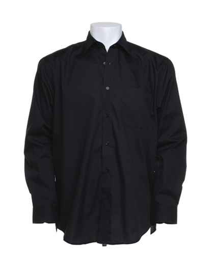 LSHOP Business Poplin Shirt Long Sleeve Black,Dark Navy,Light Blue,Silver Grey (Solid),White