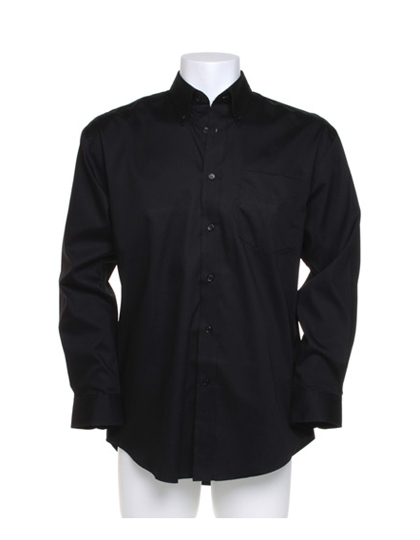 LSHOP Men«s Corporate Oxford Shirt Long Sleeve Black,Bottle Green,Burgundy,Charcoal,Lemon,Light Blue,Midnight Navy,Red,Royal,Silver Grey (Solid),White