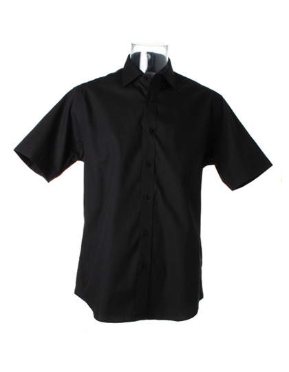LSHOP Executive Oxford Short Sleeve Shirt Black,Light Blue,White