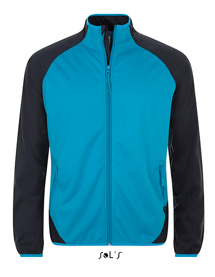 LSHOP Rollings Men Softshell Jacket Aqua,Dark Grey (Solid),French Navy,Pepper Red