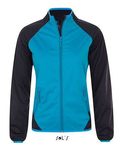 LSHOP Rollings Women Softshell Jacket Aqua,Dark Grey (Solid),French Navy,Pepper Red