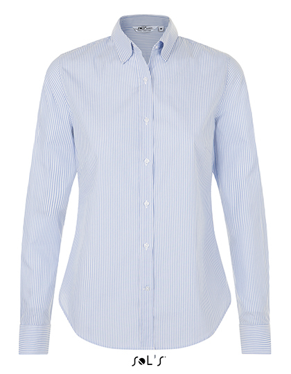 LSHOP Beverly Women Shirt White Striped Blue
