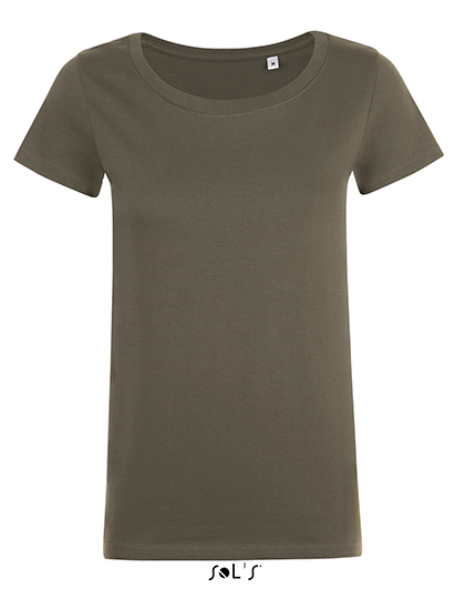 LSHOP Mia Tee-Shirt Army,Deep Black,French Navy,Grey Melange,Hibiscus,Mint,Mouse Grey (Solid),White