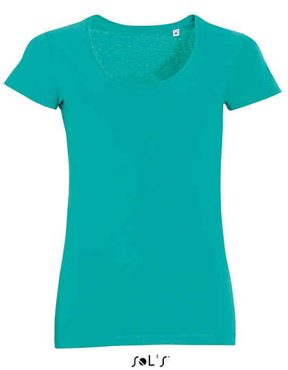 LSHOP Women«s T-Shirt Must Caribbean Blue,Dark Grey (Solid),Deep Black,White