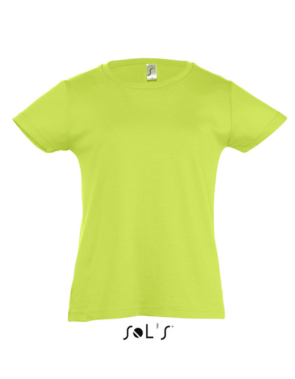 LSHOP Kids T-Shirt Girlie Cherry Apple Green,Aqua,Atoll Blue,Coral,Dark Purple,Deep Black,Fuchsia,Medium Pink,Orchid Pink,Red,White