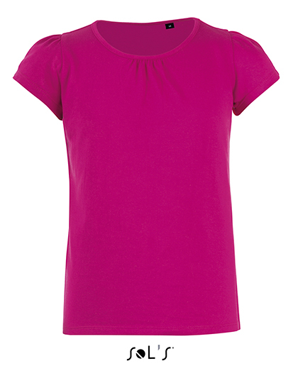 LSHOP Girls T-Shirt Melody Fuchsia,Mint,White