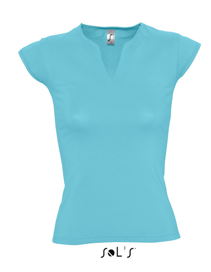 LSHOP Women«s Cap Sleeve Tee Shirt Mint Atoll Blue,Black,Orchid Pink,White
