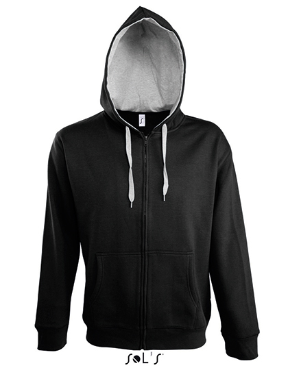 LSHOP Contrasted Zipped Hooded Jacket Soul Men Black,French Navy,Royal Blue,White