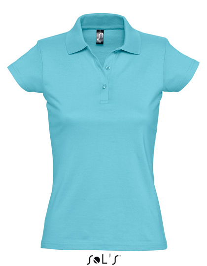 LSHOP Womens Polo Shirt Prescott Atoll Blue,Dark Grey (Solid),Deep Black,French Navy,Khaki,Lemon,Orange,Orchid Pink,Red,Royal Blue,White