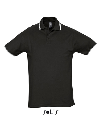 LSHOP Contrast-Polo Practice Black,Golf Green,Navy,Red,Sky Blue,White