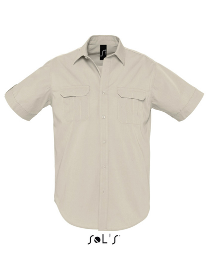 LSHOP Mens Short Sleeve Shirt Botswana Rope,White
