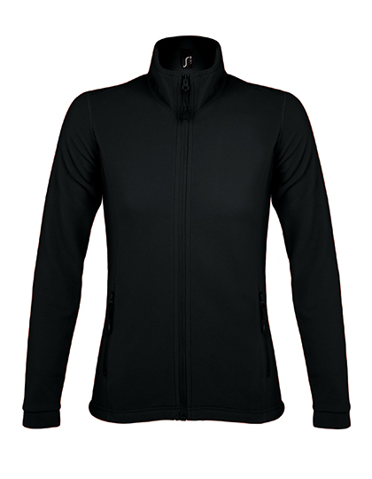 LSHOP Micro Fleece Zipped Jacket Nova Women Black,Charcoal Grey (Solid),Navy,Neon Green,Red,Slate Blue
